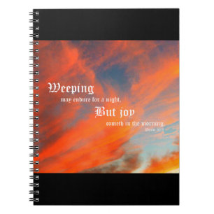 September Clouds with Psalm 30:5 Notebook