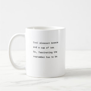 September coffee mug typography poetic cool breeze
