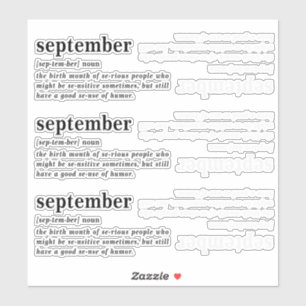 September Definition Birthday