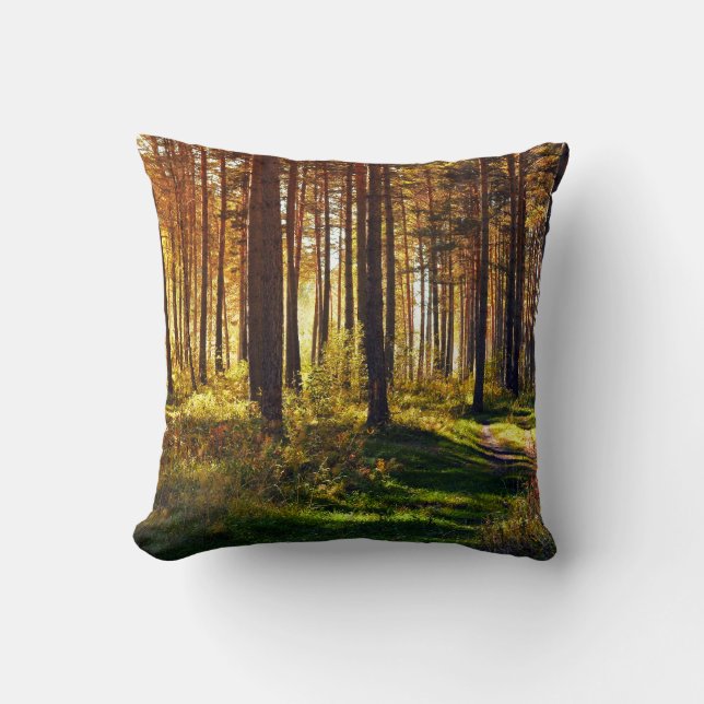 September Forest Throw Pillow (Front)