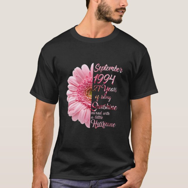 September Girl 1994 T 27 Years Old 27Th Birthday T-Shirt (Front)