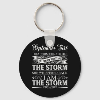 September Girl Whispered To Unbreakable Funny Keychain