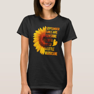 September Girls Sunshine Mixed Hurricane Sunflower T-Shirt