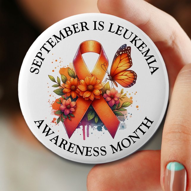 September is Leukaemia Awareness Month 2 Inch Round Button (Creator Uploaded)