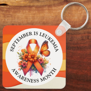 September is Leukaemia Awareness Month Keychain