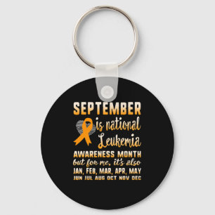 September Is National Leukaemia Awareness Month Wa Keychain