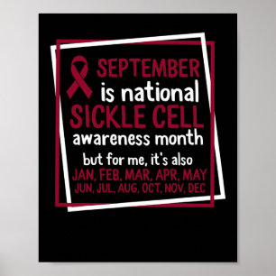 September Is National Sickle Cell Awareness Month  Poster