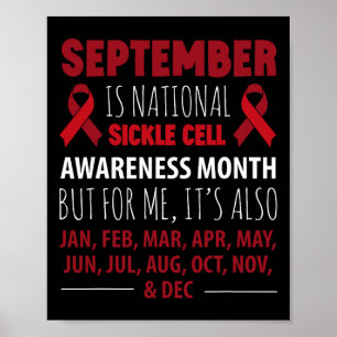 September Is Sickle Cell Awareness Month Poster
