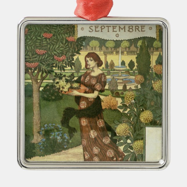 September Metal Ornament (Front)