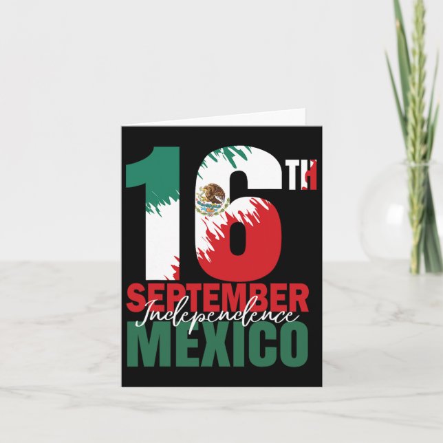 September Mexican Independence Day Shirt Mexico Fl Card (Front)