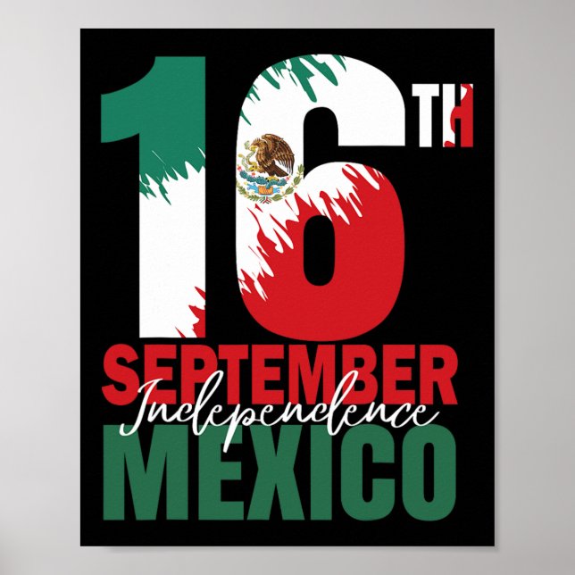 September Mexican Independence Day Shirt Mexico Fl Poster (Front)