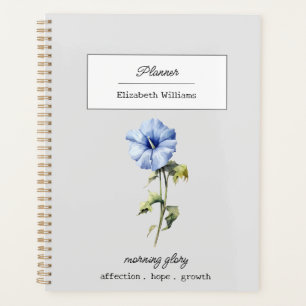 SEPTEMBER MORNING GLORY BIRTH FLOWER PERSONALIZED PLANNER