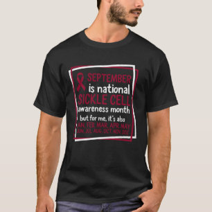 September National Sickle Cell Awareness Burgundy T-Shirt