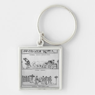 September, October, November and December Keychain