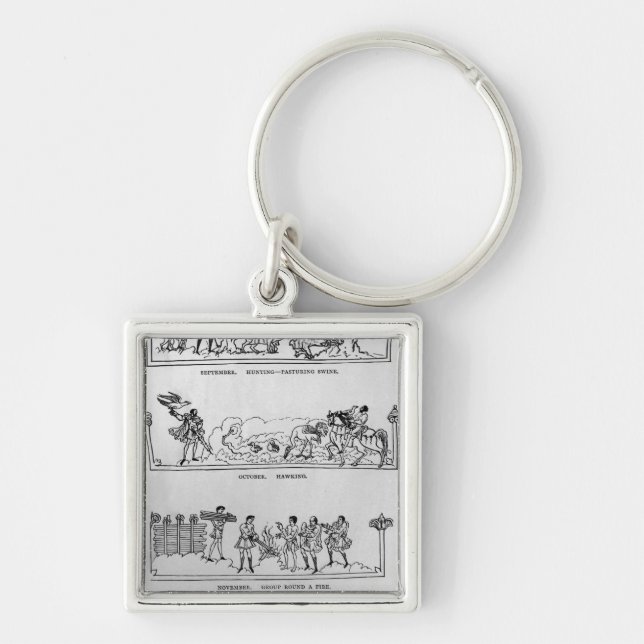 September, October, November and December Keychain (Front)