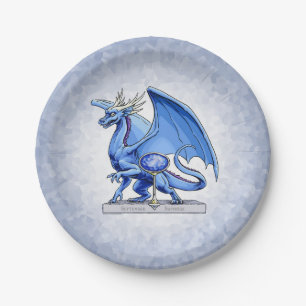 September’s Birthstone Dragon: Sapphire Paper Plate
