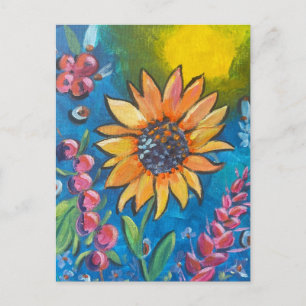 September Sunflower Postcard