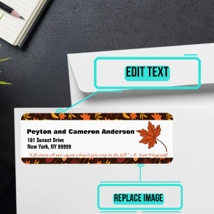 September Themed Personalized Address