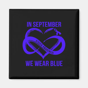 September We Wear Blue Ataxia Awareness Ribbon  Magnet