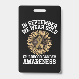 September We Wear Gold Childhood Cancer Awareness Badge