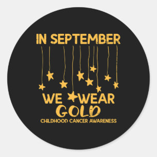 September We Wear Gold Childhood Cancer Awareness Classic Round Sticker