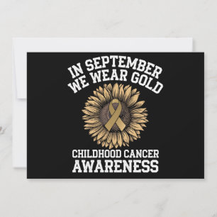 September We Wear Gold Childhood Cancer Awareness Invitation