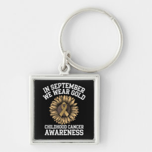 September We Wear Gold Childhood Cancer Awareness  Keychain