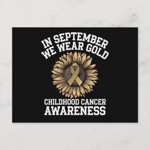 September We Wear Gold Childhood Cancer Awareness  Postcard