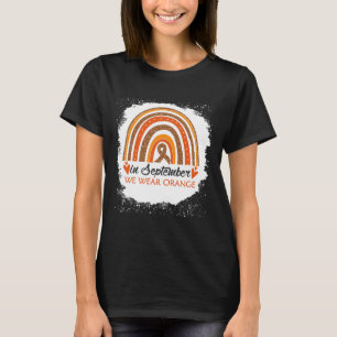 September We Wear Orange Bleached Rainbow Leukaemi T-Shirt