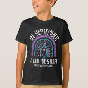 September We Wear Teal Purple Suicide Prevention A T-Shirt