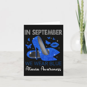 September Wear Blue High Heels Ataxia Awareness Card