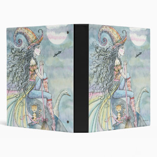 September Wind Witch Cat Goose Art Binder