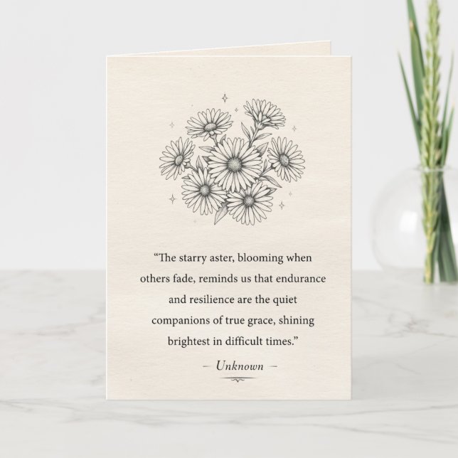 September's Aster Card (Front)
