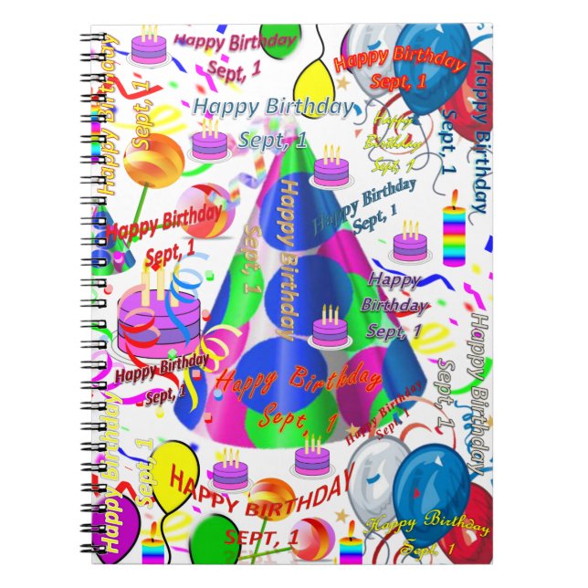 Septembre 1er Carnet d'anniversaire Sept, (Devant)