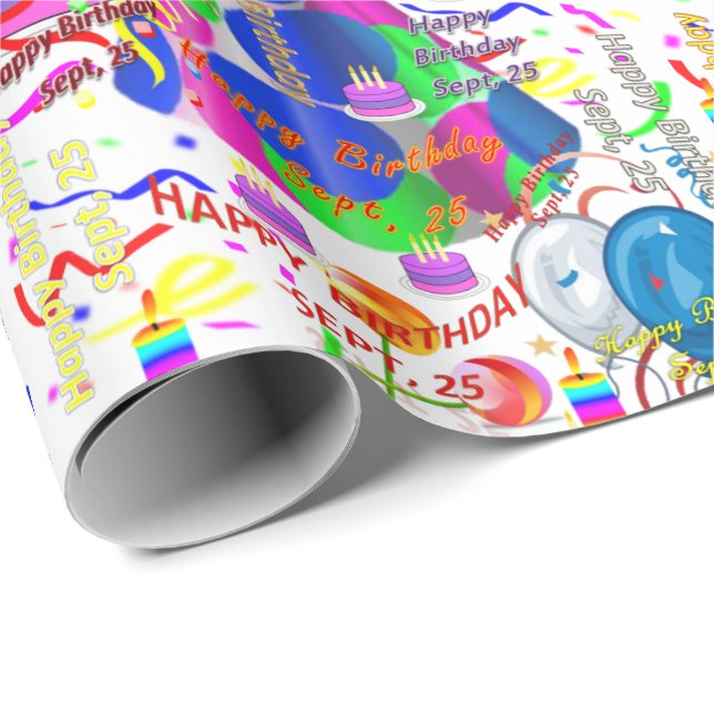 Septembre, 25 Anniversaire Cadeau Papier (Coin rond)