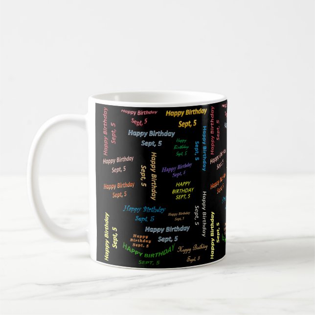 Septembre 5 Anniversaire Mug (Gauche)