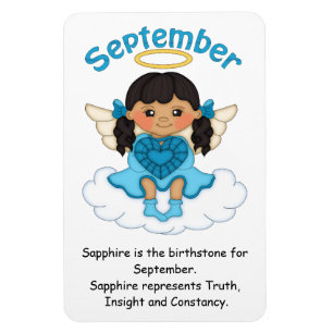 Septembre Ange en pierre noire Magnet Premium