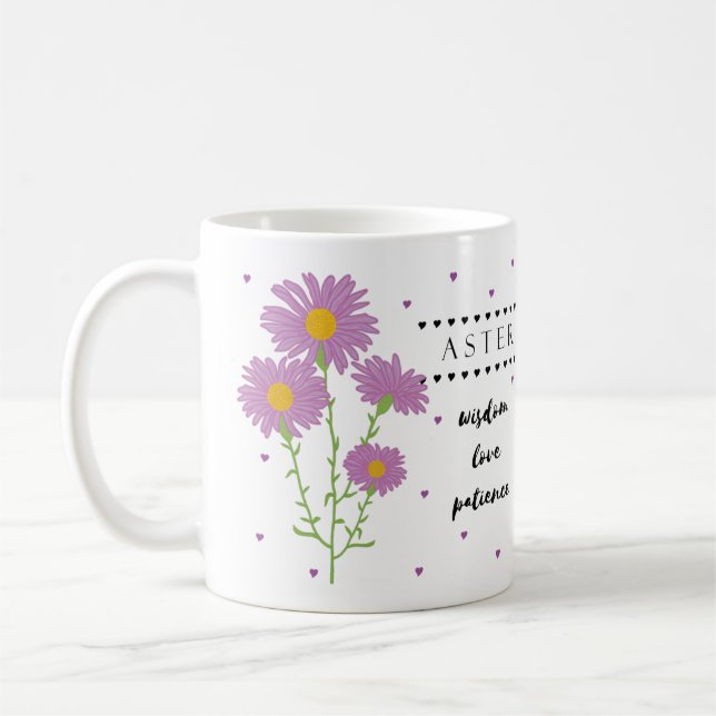 Septembre Mug Fleur de naissance avec sens Fleur (Gauche)