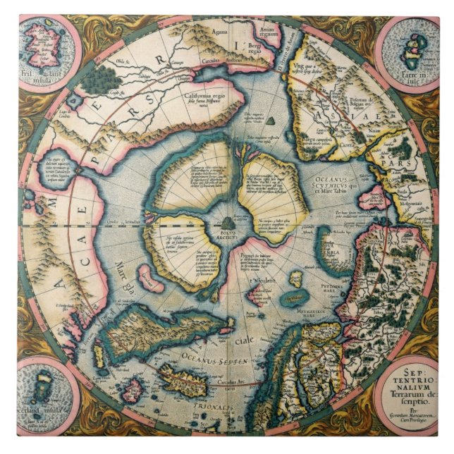 Septentrionalium terrarum descriptio, map of the A Tile (Front)