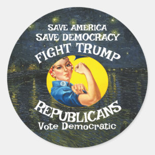 Septic Patriotic America Maga Train Empathy ICE 47 Classic Round Sticker