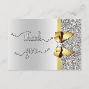 Séquences d'argent de la Bow d'or Faux Merci Maria