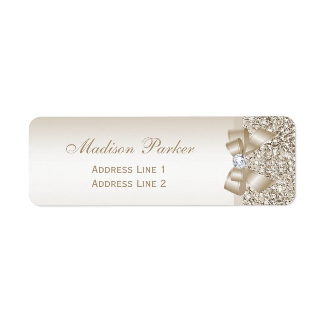 Séquences de Champagne Bow Ribbon Diamant (Devant)