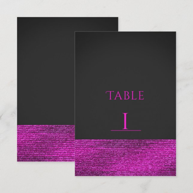 Séquences de glam moderne rose et gris Carte Numér (Devant / Derrière)