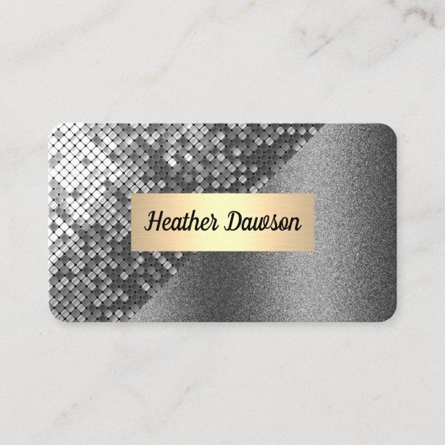 Sequin and Glitter Business Card (Front)