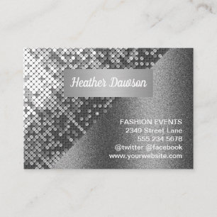 Sequin and Glitter Business Card