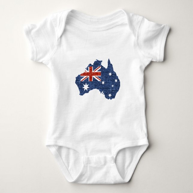 sequin australian flag baby bodysuit (Front)