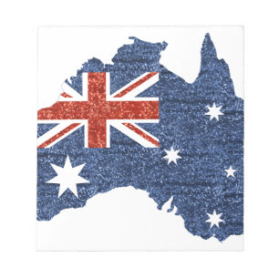 sequin australian flag notepad