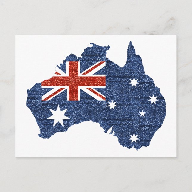 sequin australian flag postcard (Front)