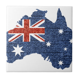 sequin australian flag tile