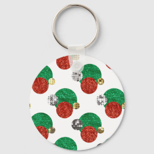 sequin christmas dots keychain
